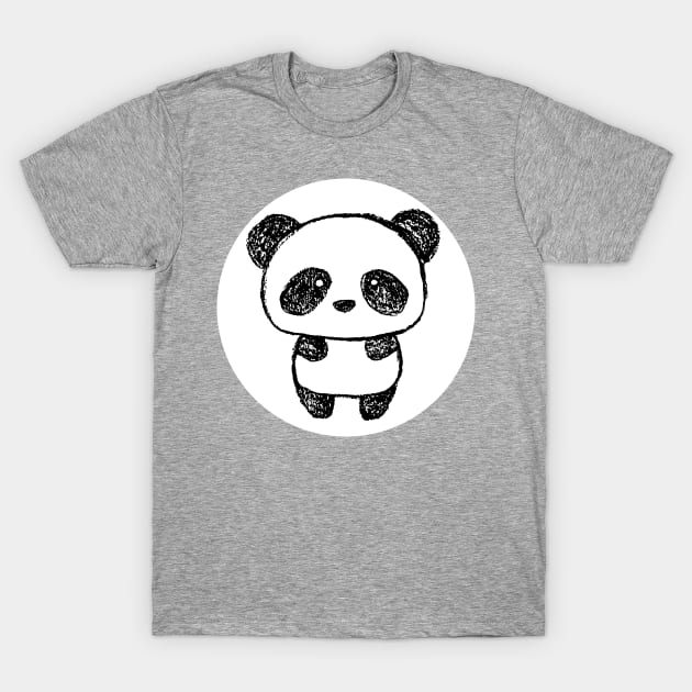 Cute Baby Panda Drawn with Charcoal #3 - 1000Pandas by Amanda Farrell T-Shirt by 1000 Pandas